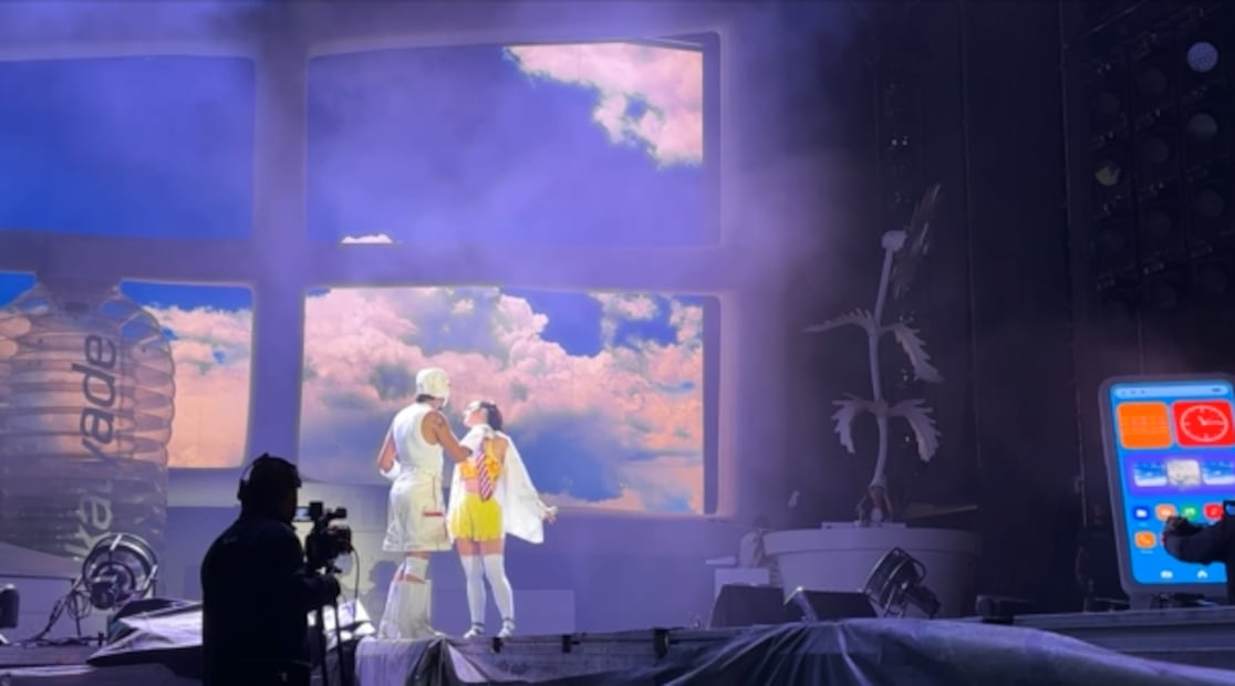 Katy Perry en la Fenapo 2026. Foto: Captura de video