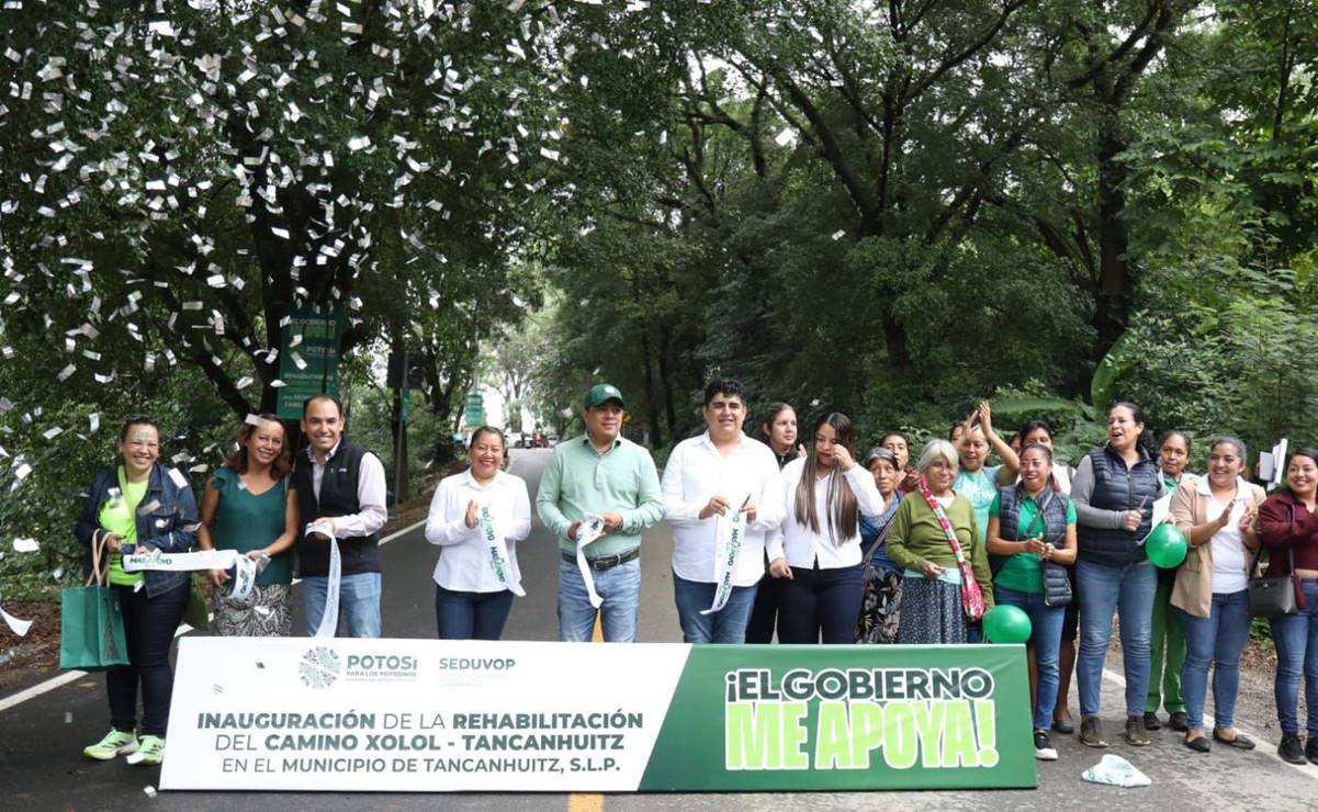 El gobernador de SLP entrega trabajos para mejorar la conectividad entre municipios de la Huasteca. Foto: Especial