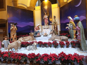 Nacimientos monumentales iluminan el Centro Histórico de SLP esta Navidad