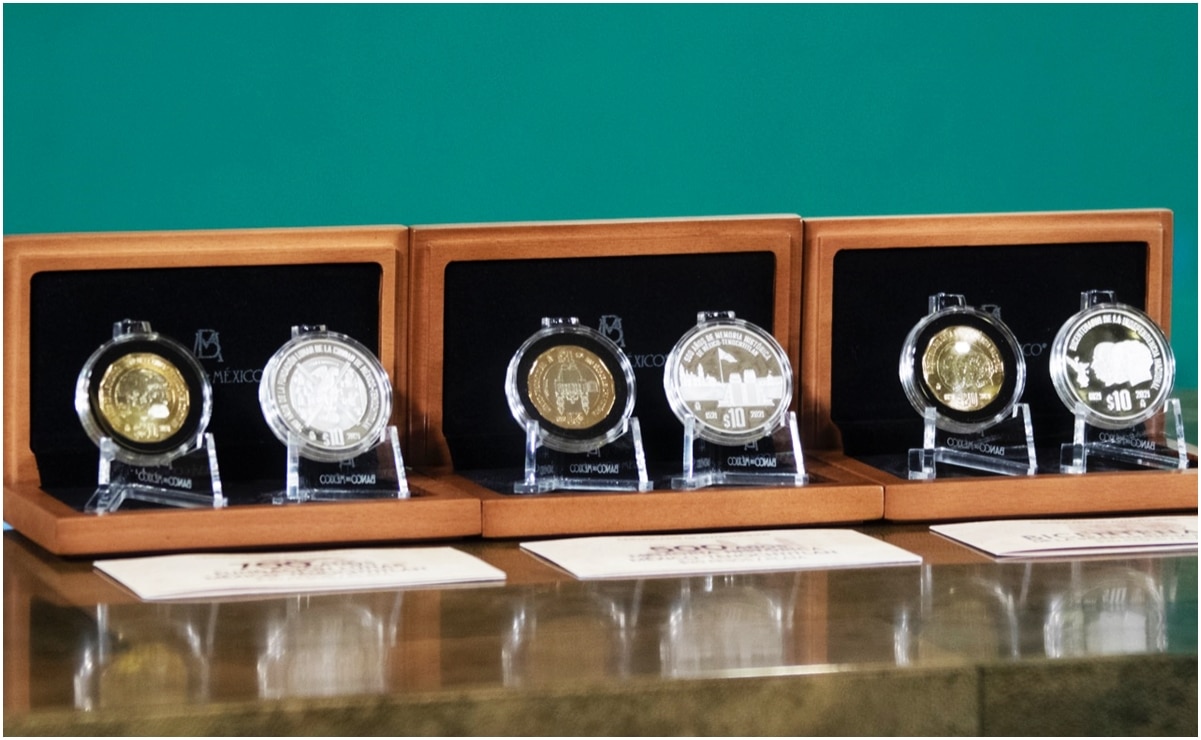 Así son las monedas para conmemorar Bicentenario de Independencia y fundación de Tenochtitlan