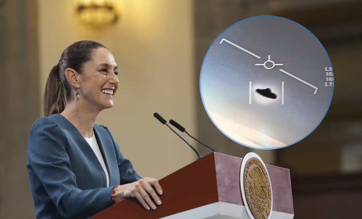 Claudia Sheinbaum comenta si cree o no en los ovnis. Foto: Presidencia y captura de pantalla