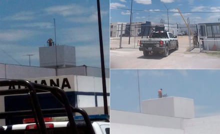 Interno amenaza con tirarse al vacío