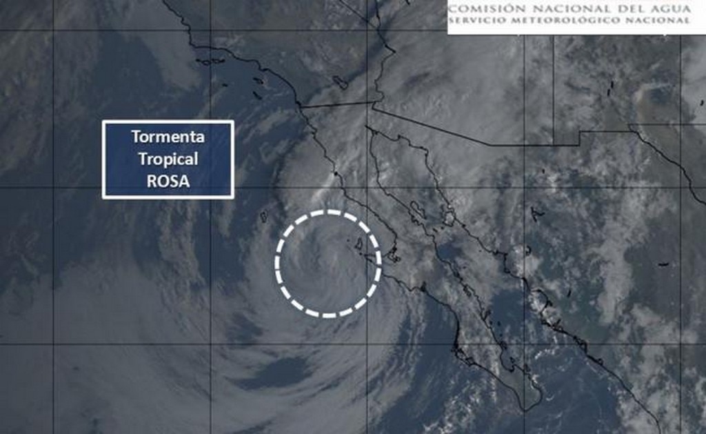 Tormenta tropical "Rosa" en las costas de Baja California Sur