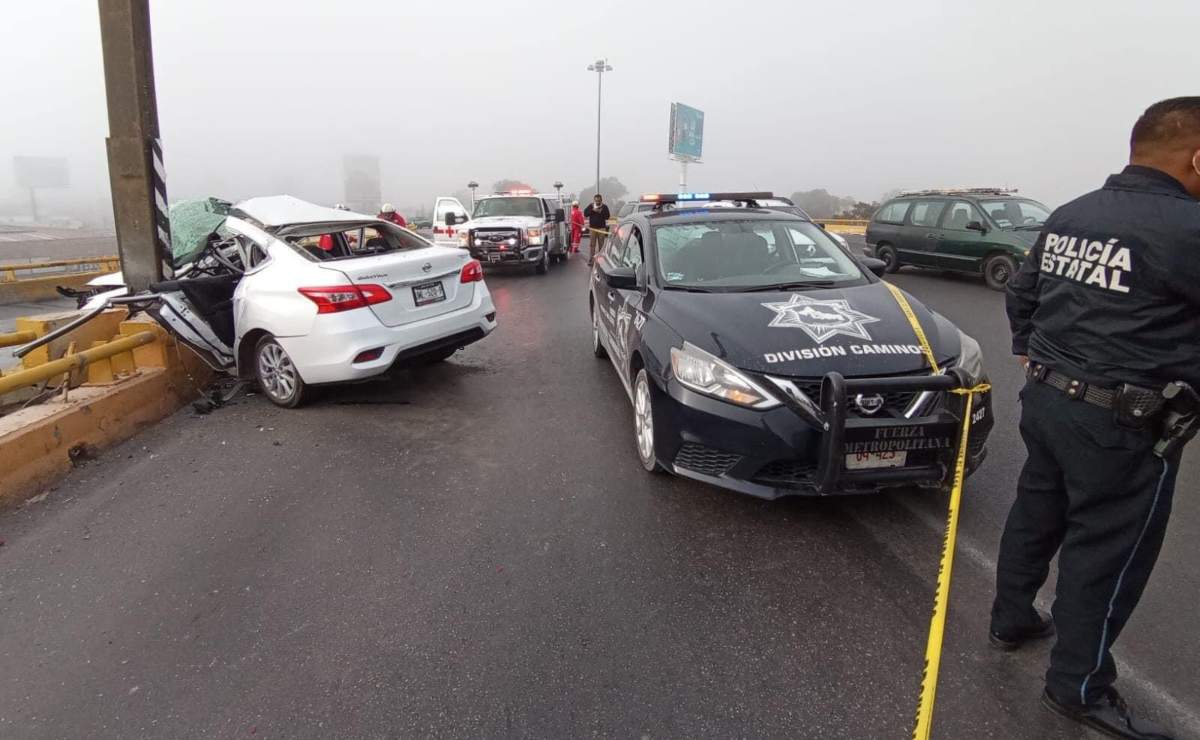 Accidente en el distribuidor Juárez en SLP deja dos personas muertas 