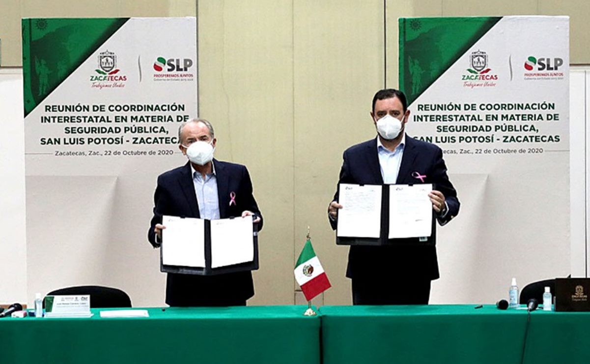 Establecen SLP y Zacatecas acuerdos para reforzar la seguridad