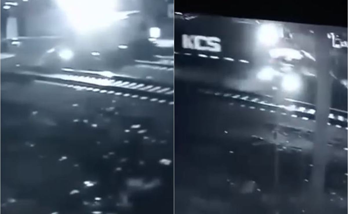 VIDEO. Camioneta de personal es arrastrada por tren en la capital de SLP. Foto: Especial