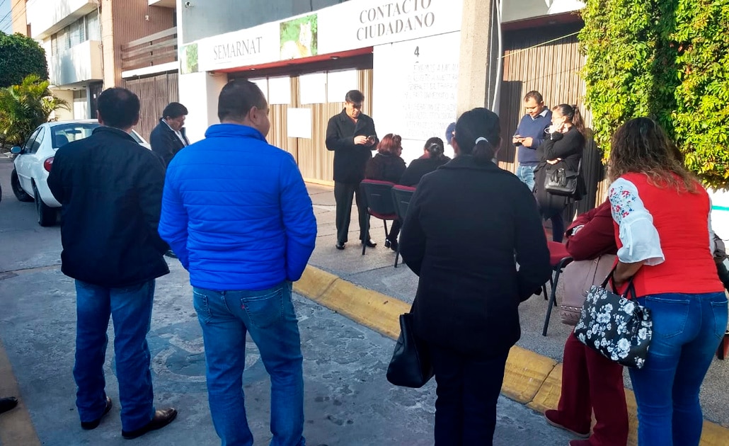 Trabajadores de Semarnat en SLP realizan paro laboral