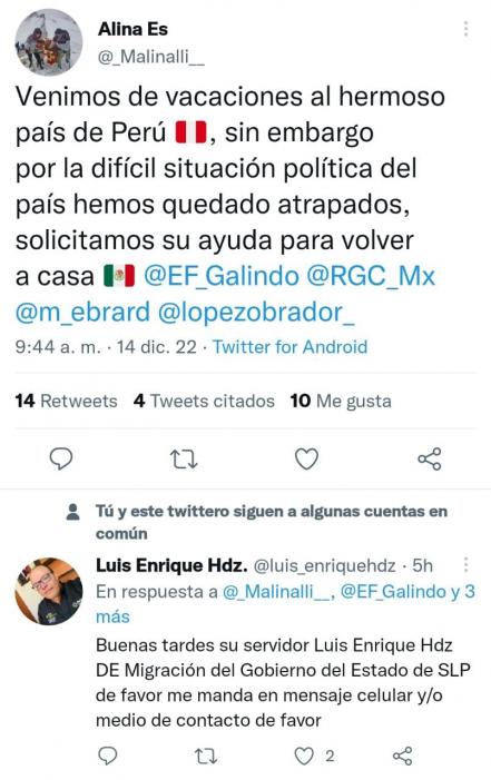 "Quedamos atrapados en Cusco", potosinos varados en Perú piden ayuda a gobierno de México