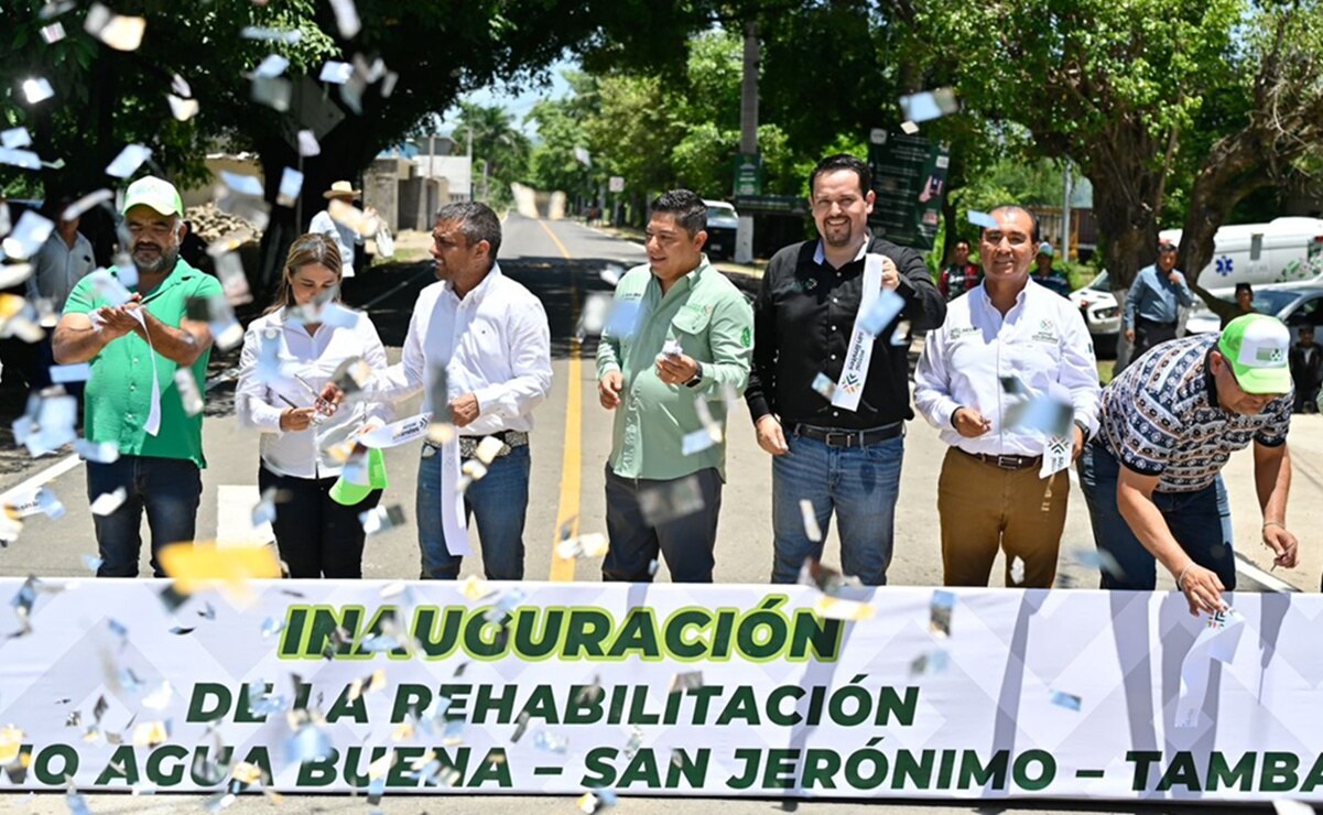 Gobierno de SLP inaugura camino en Tamasopo y se extiende la movilidad en la Huasteca