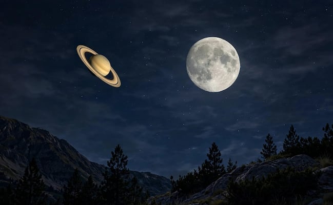 La Luna y Saturno se alinean este mes; así podrás observarlos sin telescopio