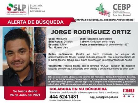 Buscan a cuatro jóvenes de San Luis Potosí desaparecidos en Jalisco