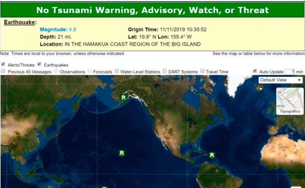 Sin alerta de tsunami en México por alerta en El Salvador y Nicaragua