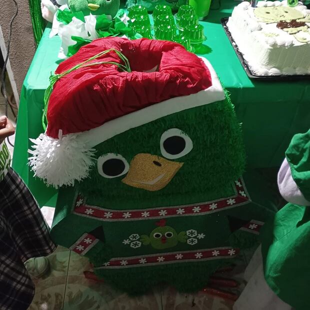 Niña potosina festeja su cumpleaños con temática del “pollo”