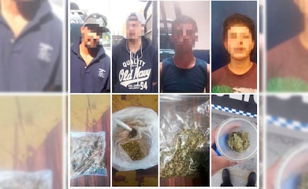 Detienen a seis por fumar enervantes en vía pública