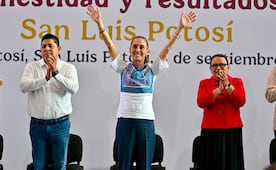 Gallardo acompaña a Claudia Sheinbaum en la presentación de su Segundo Informe ante 21 mil potosinos