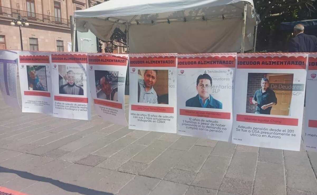 Con tendedero de deudores alimentarios, exigirán aprobación de Ley Sabina en SLP