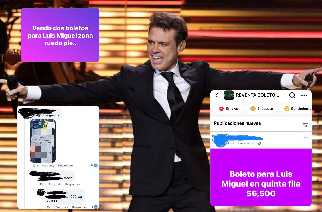 ¡Hasta 6 mil pesos! Venden boletos que regalaron para el concierto de Luis Miguel. Foto: Especial