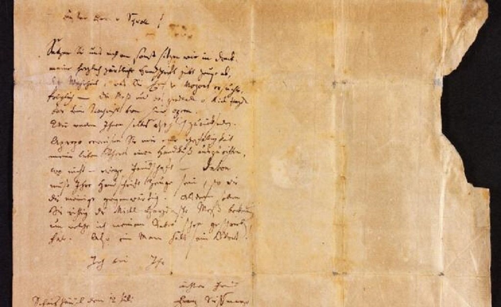 Presentan una carta escrita por Mozart antes de morir