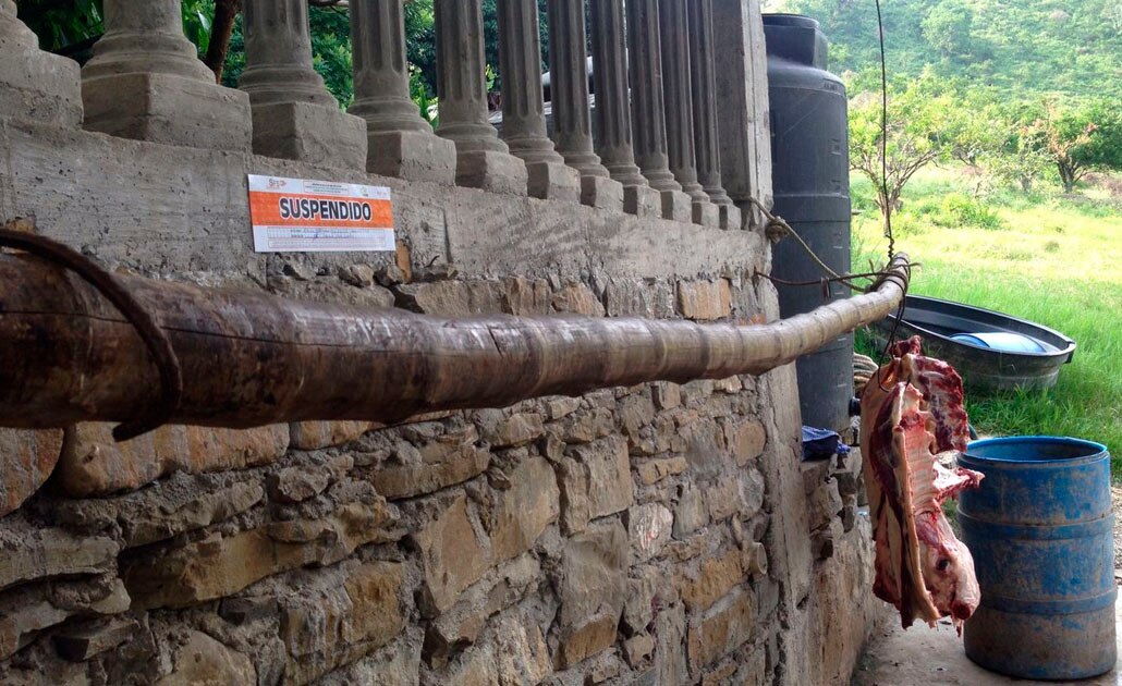 COEPRIS clausura casa de matanza en Tancanhuitz