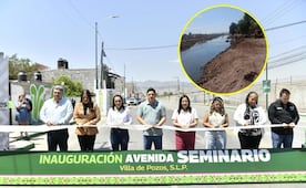 Inauguran rehabilitación de avenida Seminario, SLP; entubamiento de aguas negras irá en segunda etapa: Gallardo  