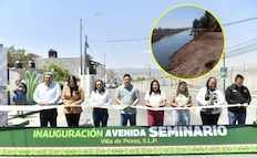 Inauguran rehabilitación de avenida Seminario, SLP; entubamiento de aguas negras irá en segunda etapa: Gallardo