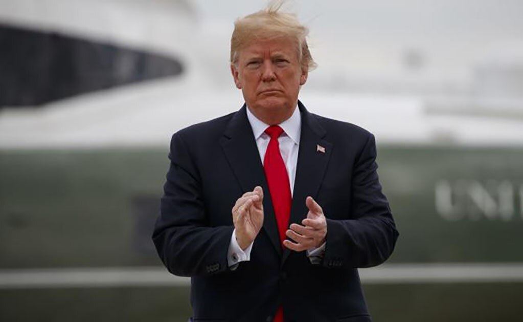 El presidente de los Estados Unidos, Donald J. Trump, habla con los medios de comunicación en la Casa Blanca, en Washington (Foto: EFE)