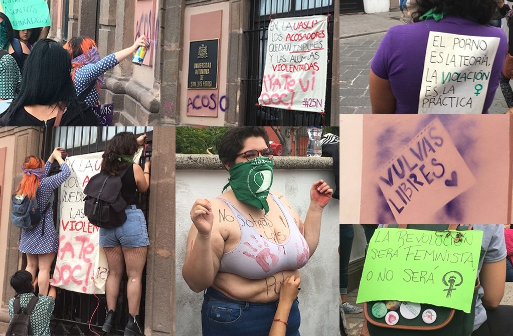 UASLP presenta denuncia por pintas en Edificio Central 