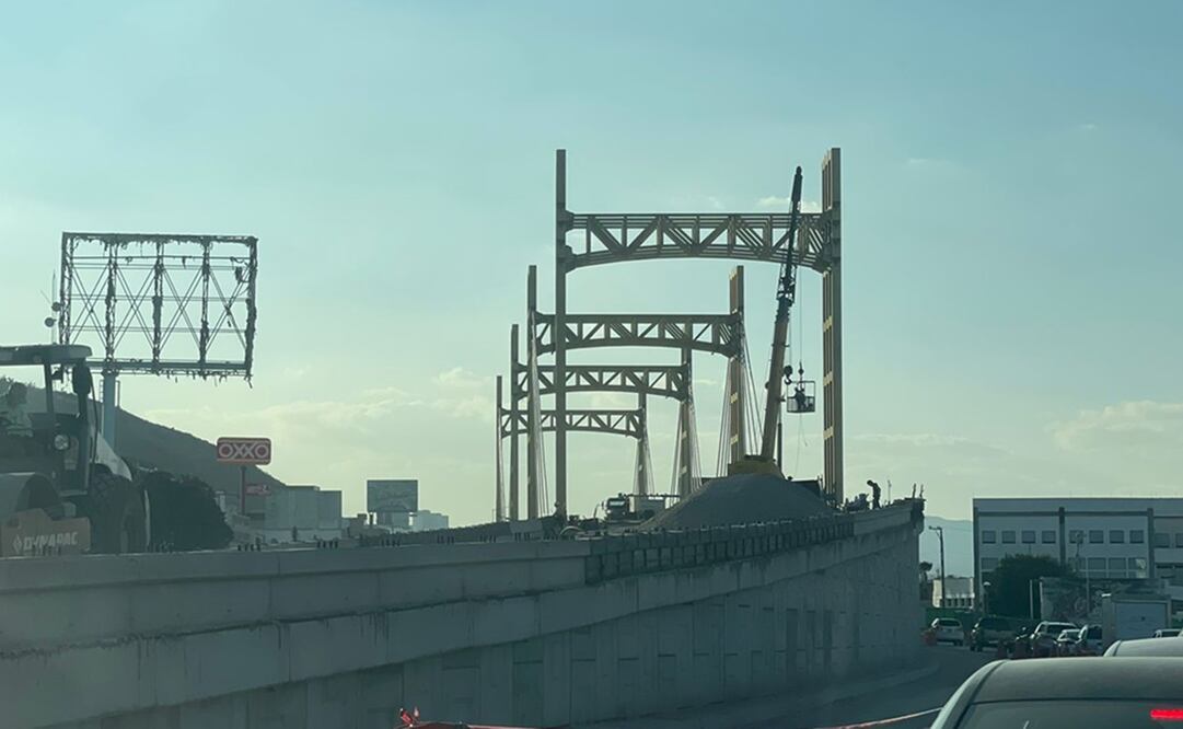 Puente Atirantado de SLP reporta un 90 por ciento de avance. Foto: Nancy Lizet Hernández