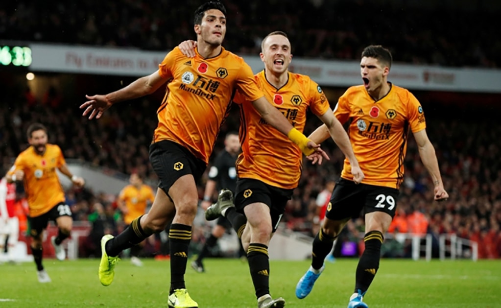 Gol de Raúl Jiménez le da el empate al Wolverhampton ante Arsenal