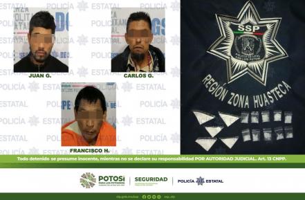 Aseguran 5 kilos de droga en San Luis Potosí; hay 9 detenidos