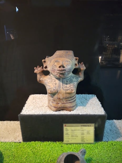Pieza exhibida en el Museo de las Culturas de la Huasteca Tamuantzán, en Ciudad Valles, SLP. Foto: Gobierno de México
