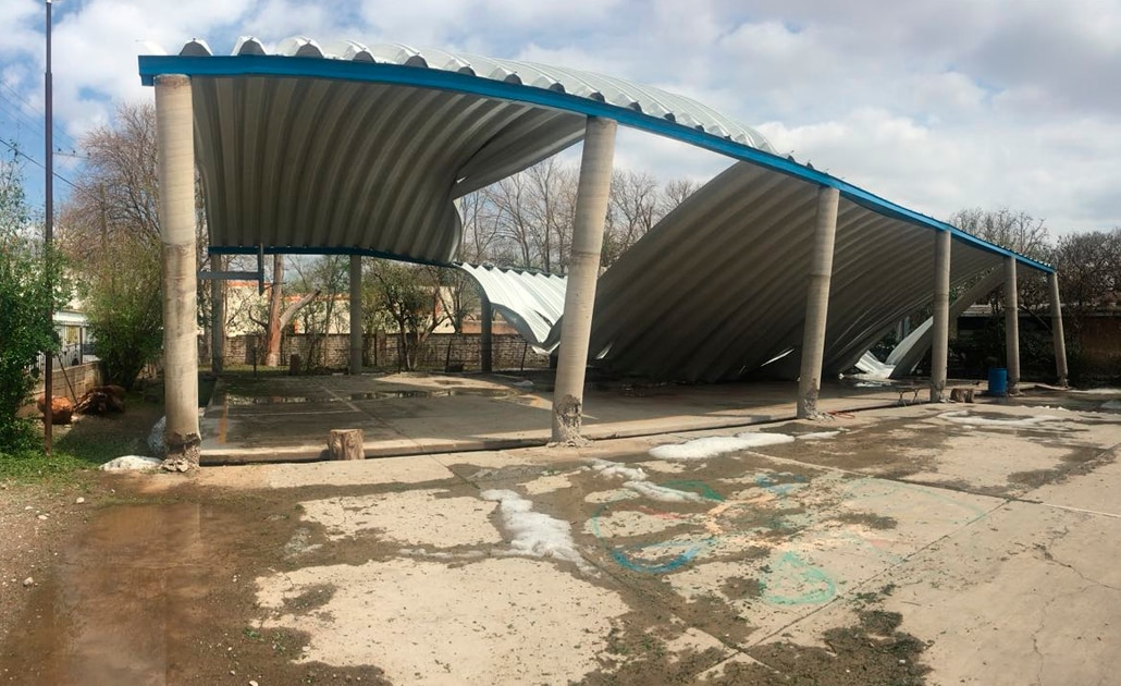 Siete centros educativos fueron dañados durante la tromba en Venado