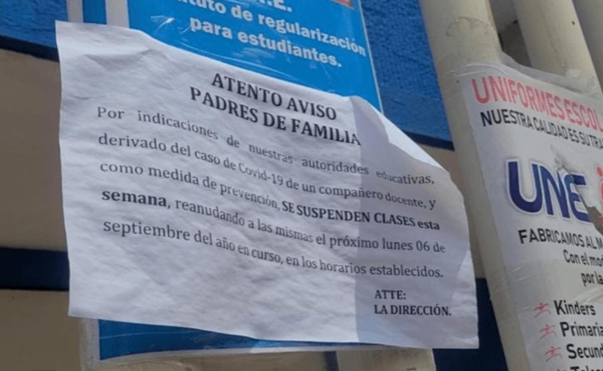 Cierre de escuela por caso de Covid en SLP, es parte del protocolo, dice SGG