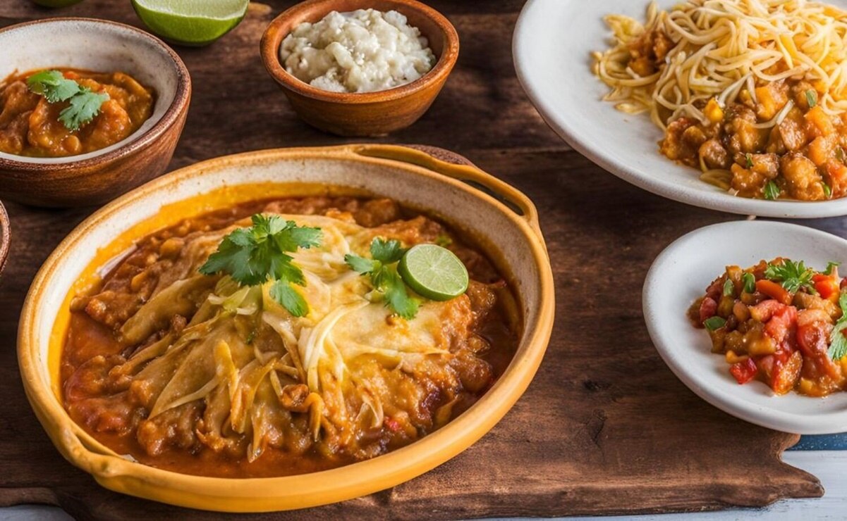 Enchiladas potosinas. Foto: Imagen generada con Canva IA.