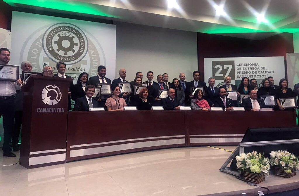 CANACINTRA reconoce 16 empresas e instituciones con Premio de Calidad