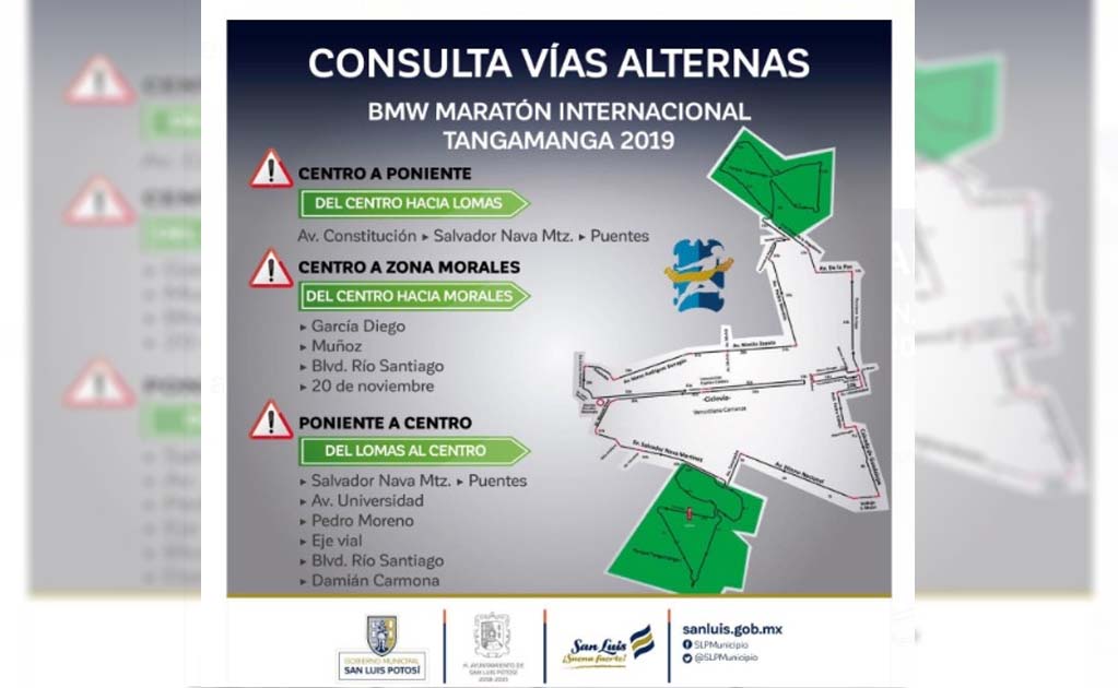 Conoce las vialidades que abarcará el BMW Internacional Tangamanga 2019