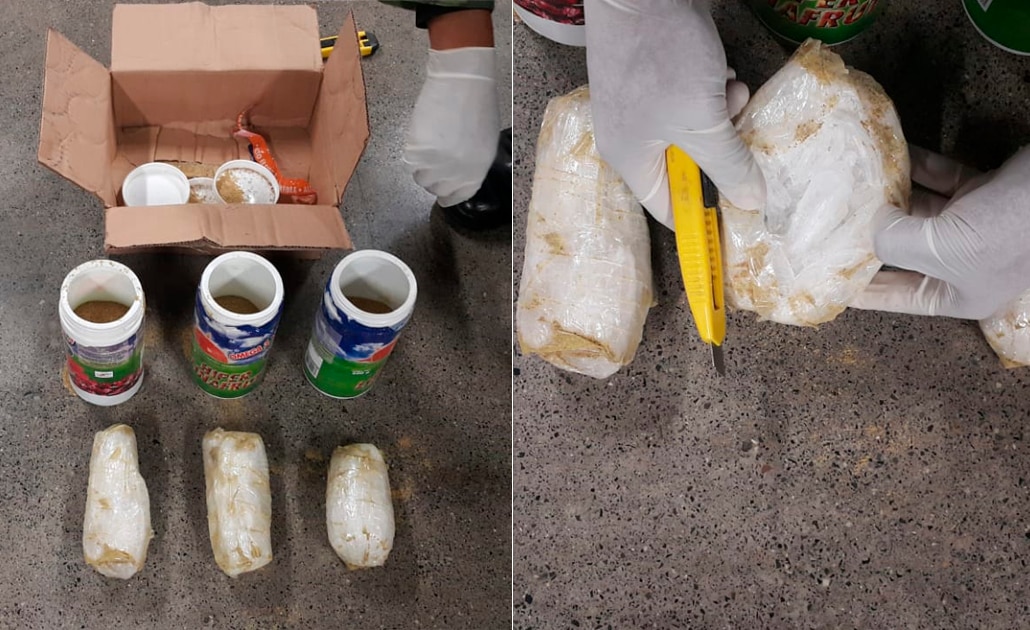 Aseguran cristal en aeropuerto Ponciano Arriaga