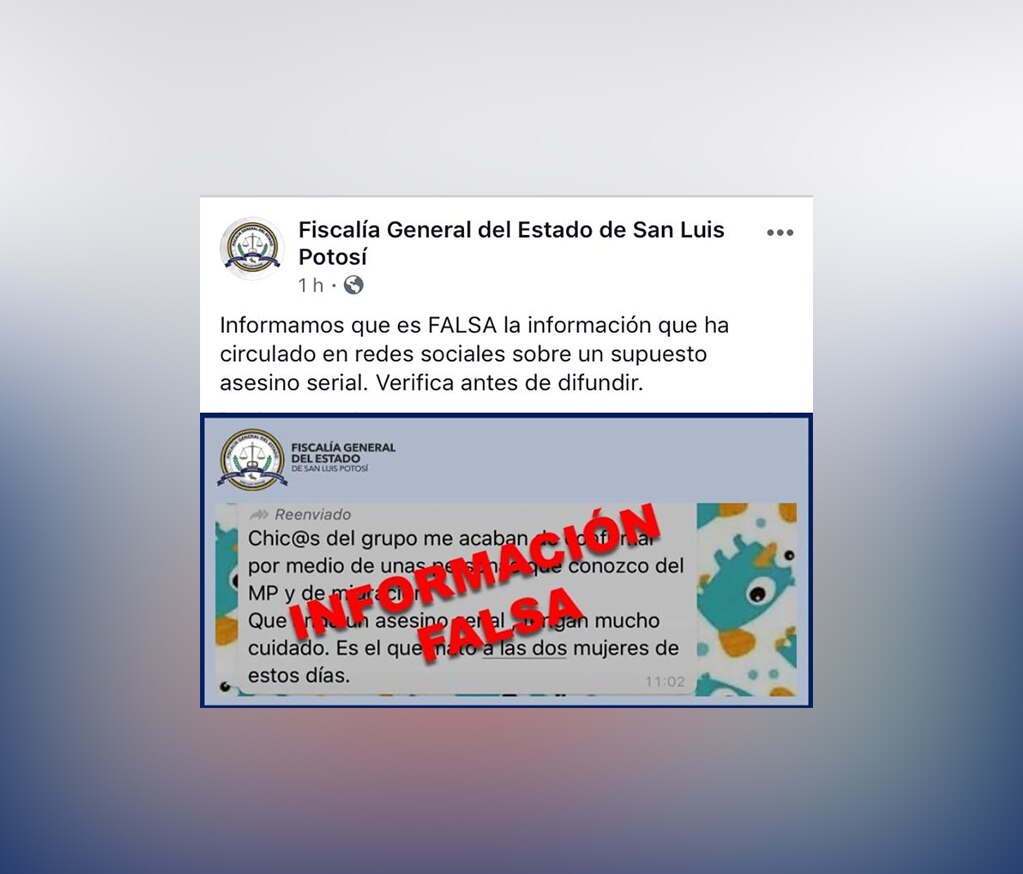 Desmienten rumor de asesino serial 