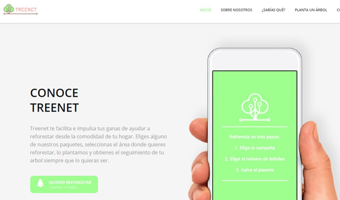 Jóvenes lanzan plataforma Treenet para cuidar el medio ambiente 