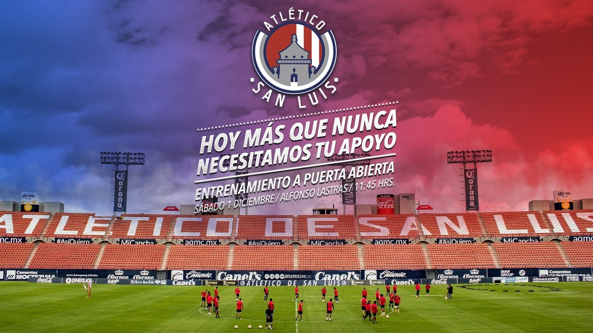 Atlético de San Luis tendrá entrenamiento a puerta abierta previo a la final 
