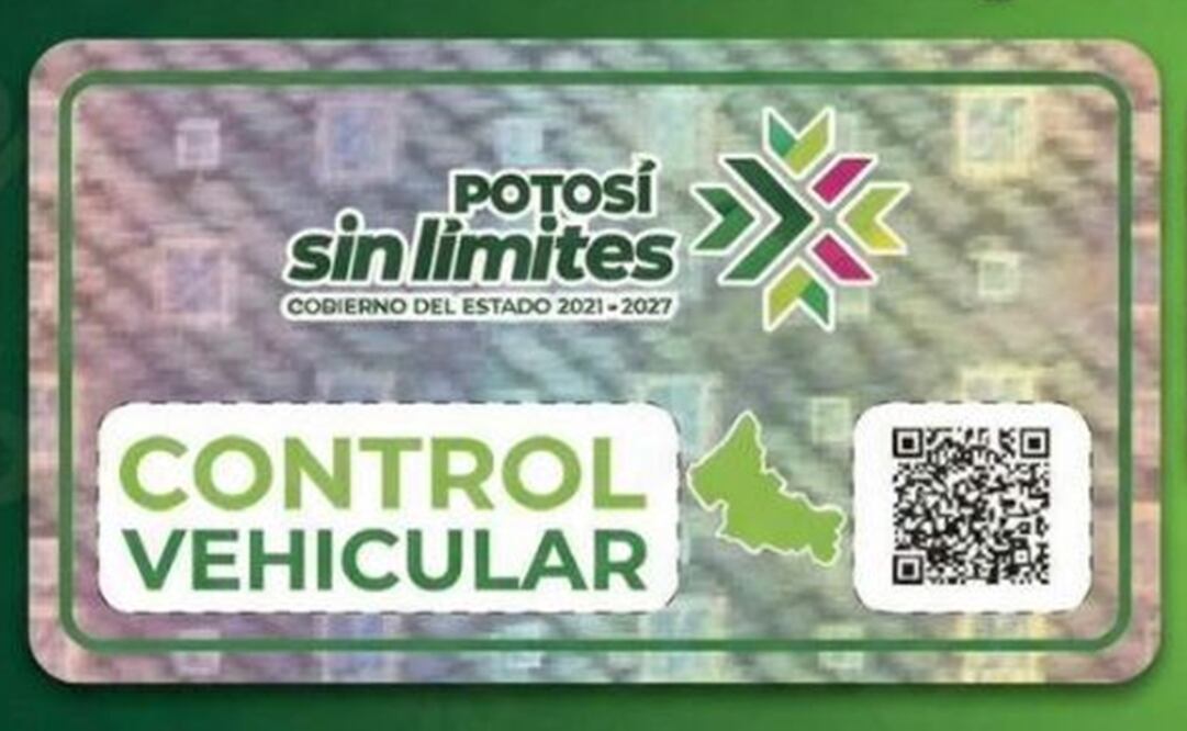 Holograma 2026 en San Luis Potosí. Foto: Secretaría de Finanzas