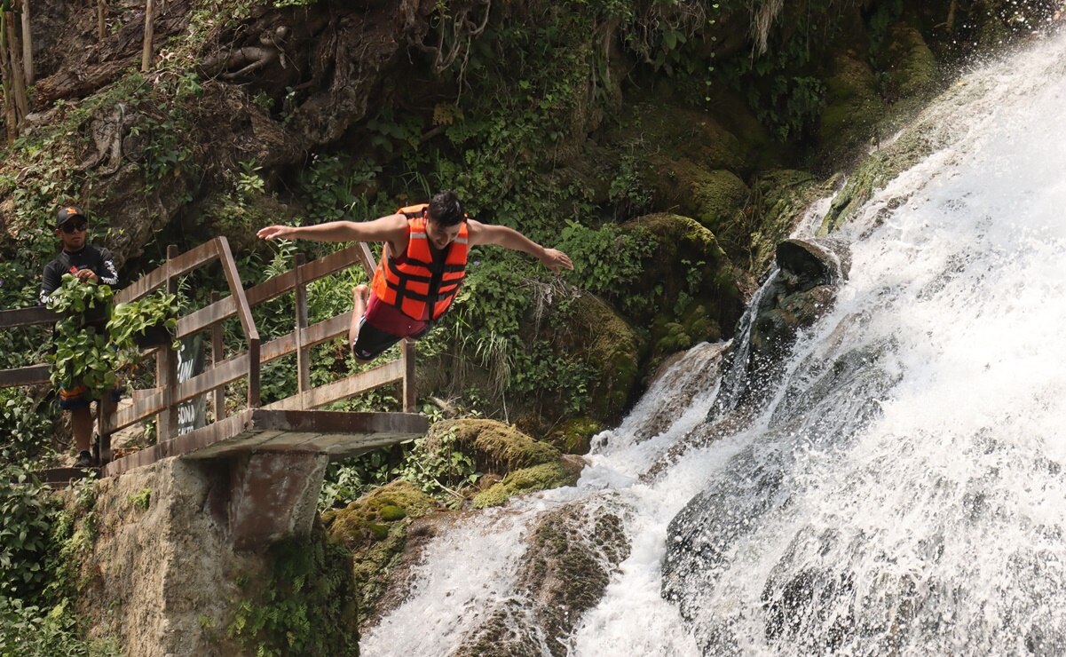 Recomendaciones de Coepris para estas vacaciones en SLP. Foto: Cascadas de Tamasopo