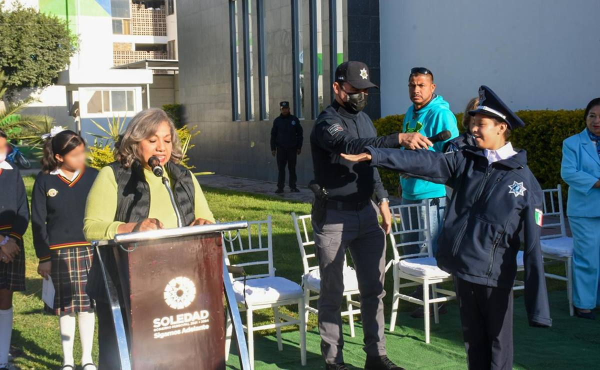 La menor es originaria de Soledad de Graciano Sánchez y fue diagnosticada con cáncer infantil, su mayor ilusión era convertirse en policía. Foto: Especial