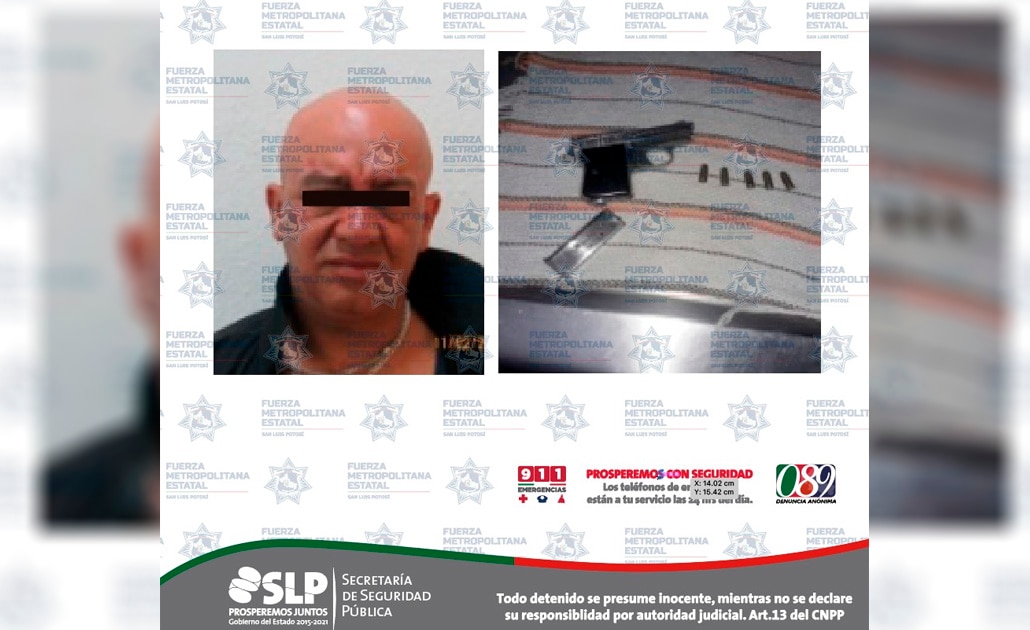 Detienen a hombre con arma de fuego en Alamitos