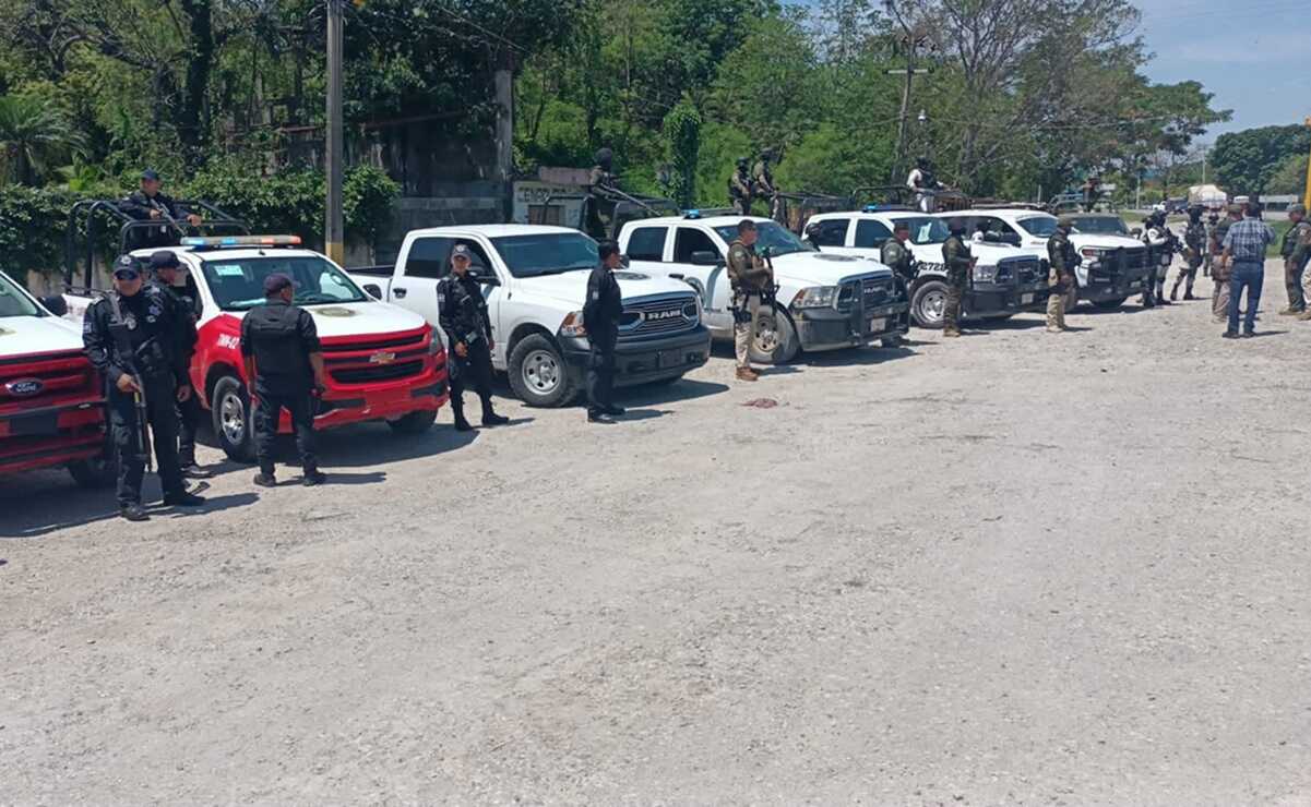 Despliegan operativo de seguridad en Tamuin, SLP, tras ataque armado. Foto: Especial
