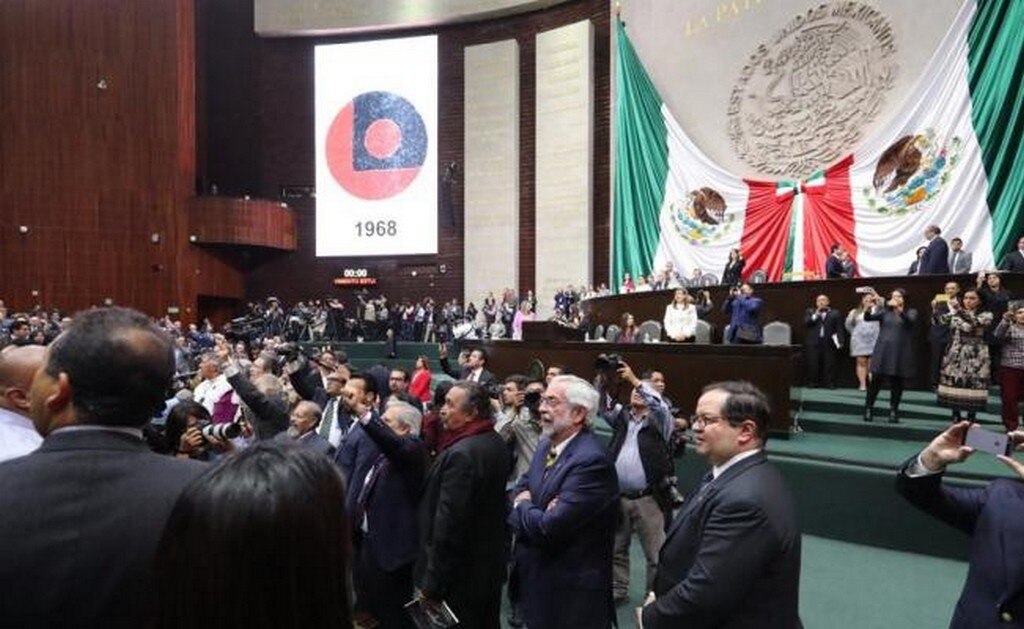 Sesión solemne en la Cámara de Diputados en conmemoración del 2 de octubre. Foto: Lucía Godínez/ EL UNIVERSAL