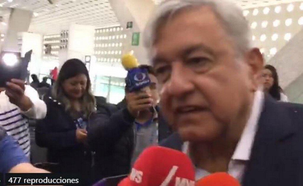 AMLO EN EL AEROPUERTO
