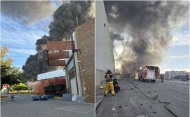 Incendio en planta de plásticos moviliza a cuerpos de emergencia en la Zona Industrial de SLP  