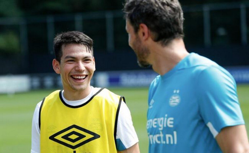 Hirving Lozano en la pretemporada del club holandés. Foto: @PSV