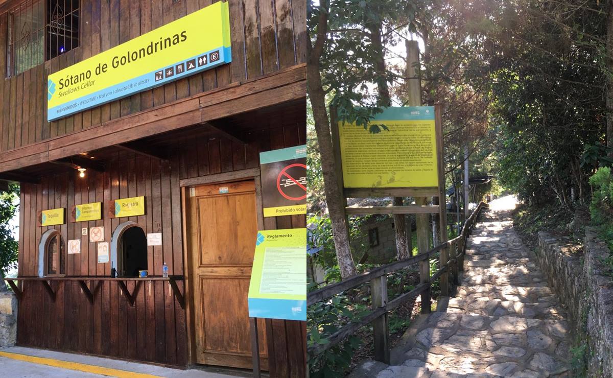 En este punto puedes contratar un guía que te acompañe hasta la boca de la cueva o bajar los 526 escalones para el primer mirador y poco más de 600 escalones para el segundo mirador. Foto: Xochiquetzal Rangel